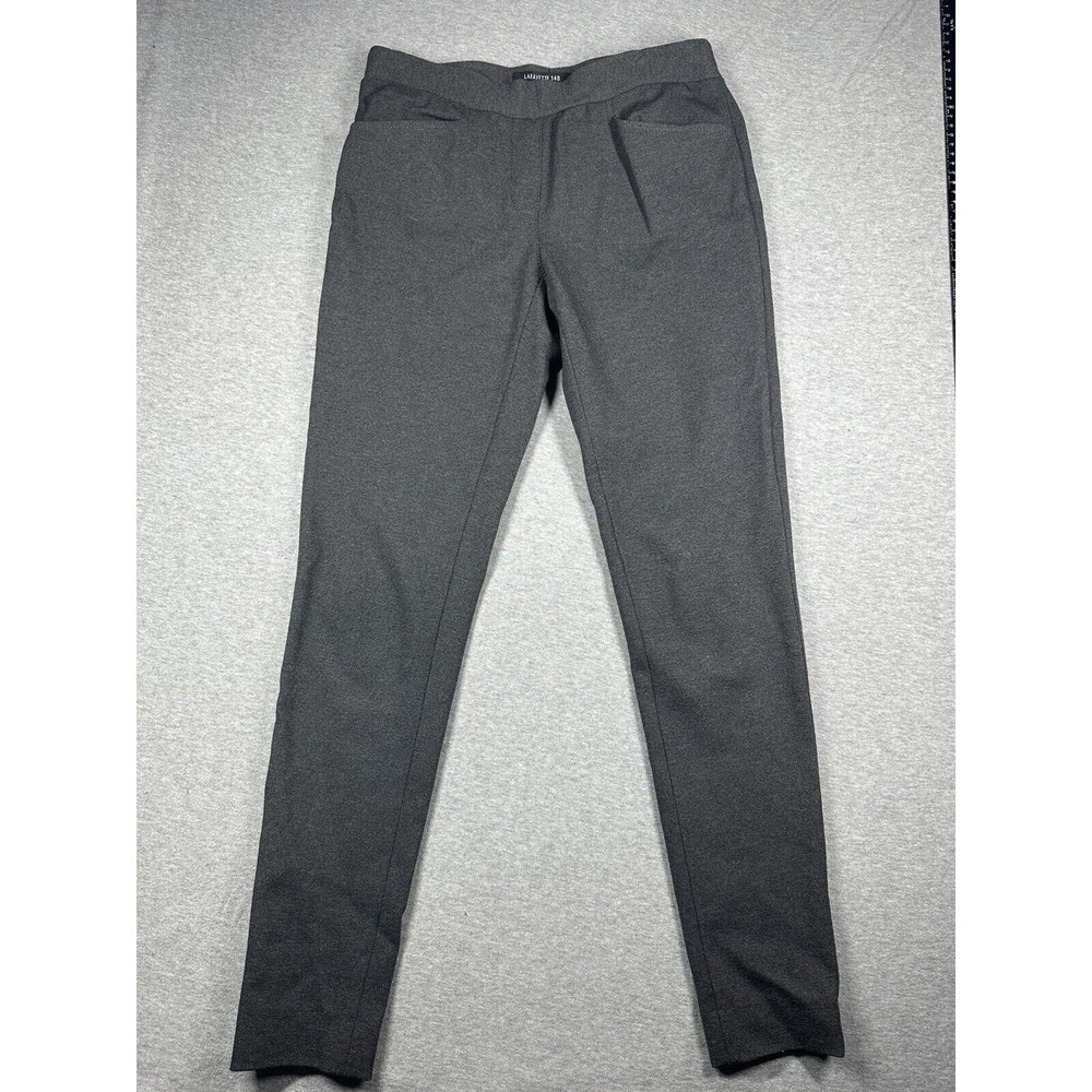 Lafayette 148 New York Women's Pull On Flat Front Pants Black Size P